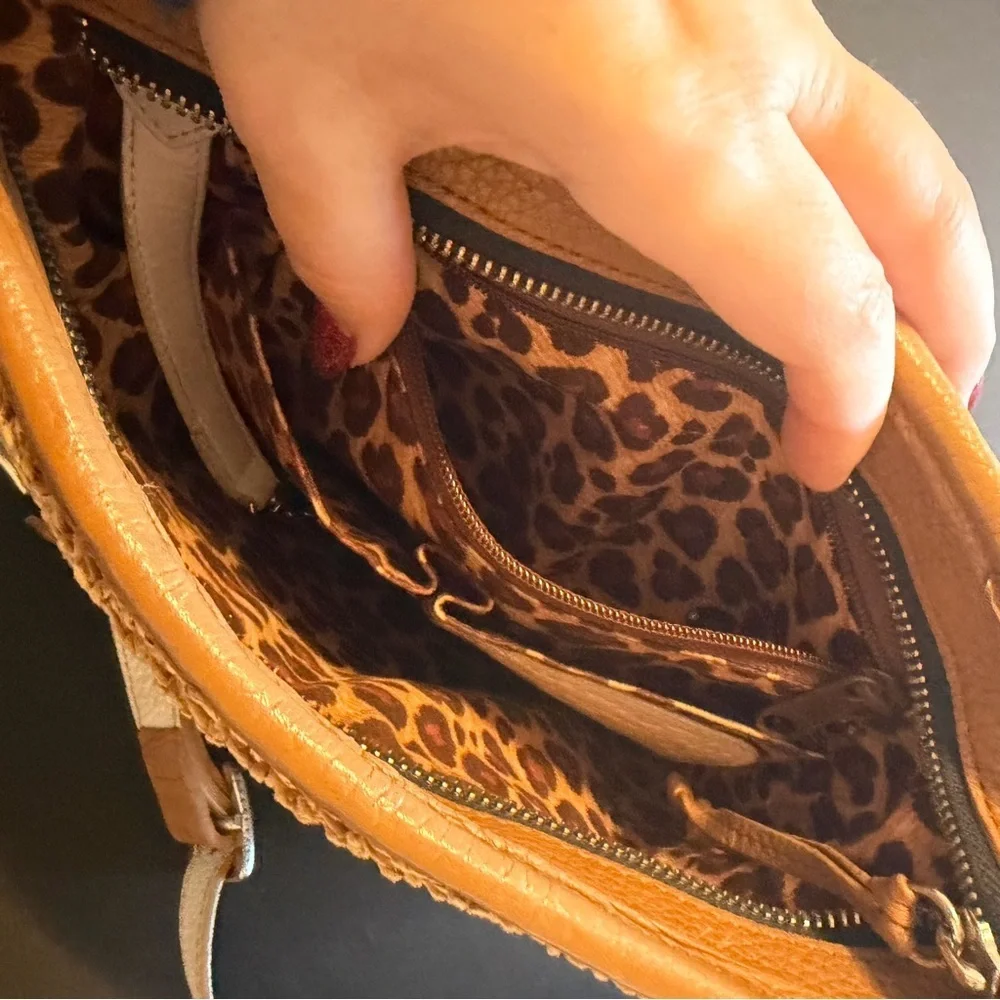 Brighton Fashionista Jet travel bag, crochet jute Crossbody bag